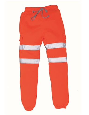 Y-HV018T-Hi-Vis Cargo Trousers With Knee Pad Pockets